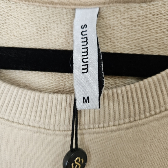 Summum Woman Gold Foil Moon Sweatshirt Size M Minimalist - Picture 10 of 13